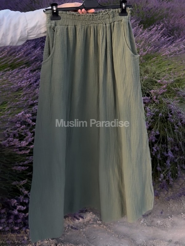 Falda Larga Mastour de Gasa de Algodón – Moda Modesta - Muslim Paradise