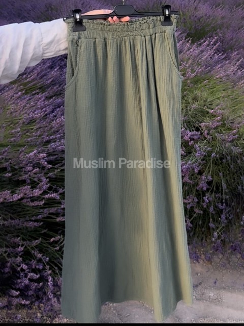 Falda Larga Mastour de Gasa de Algodón – Moda Modesta - Muslim Paradise