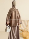 burkini 3 piezas top holgado + falda (leggings incorporados) + hijab de baño