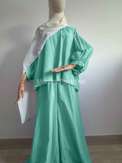 Ensemble Pas cher Mastour Pantalon large + Top en coton - Muslim Paradise