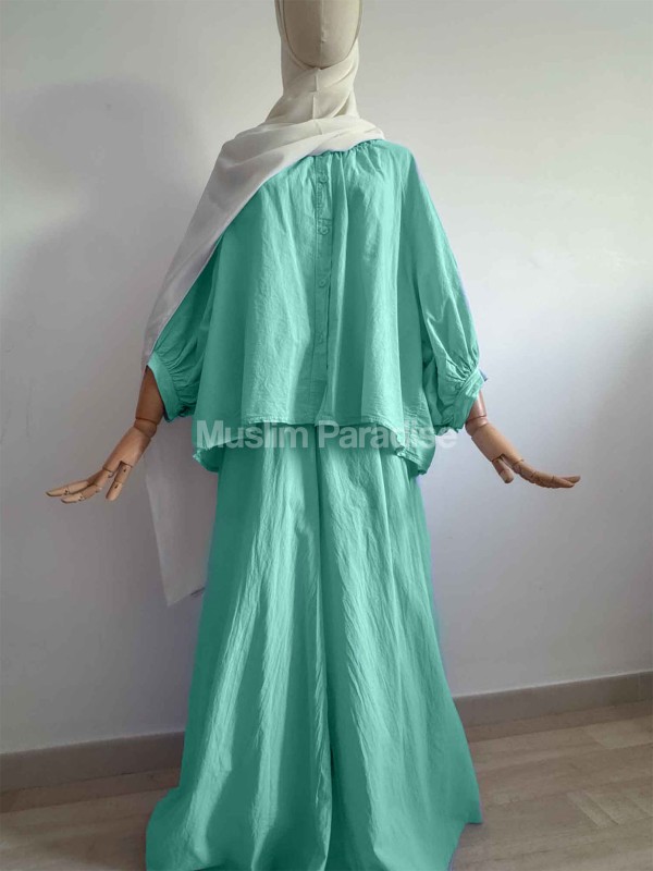 Ensemble Pas cher Mastour Pantalon large + Top en coton - Muslim Paradise