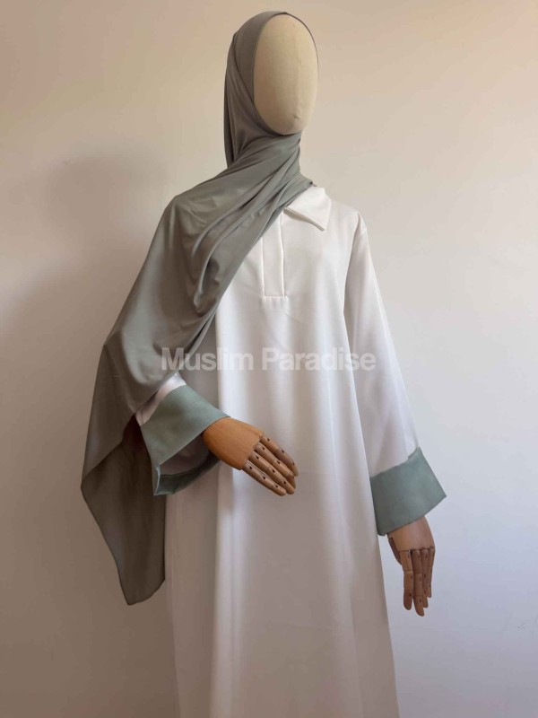 Abaya Elegante con Cuello Camisero – Tejido Premium – Corte Amplio y Estilo Refinado – Muslim Paradise