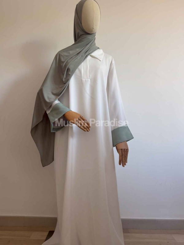 Abaya Elegante con Cuello Camisero – Tejido Premium – Corte Amplio y Estilo Refinado – Muslim Paradise