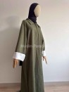 Abaya Elegante con Cuello Camisero – Tejido Premium – Corte Amplio y Estilo Refinado – Muslim Paradise