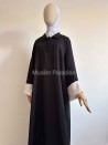 Abaya Elegante con Cuello Camisero – Tejido Premium – Corte Amplio y Estilo Refinado – Muslim Paradise