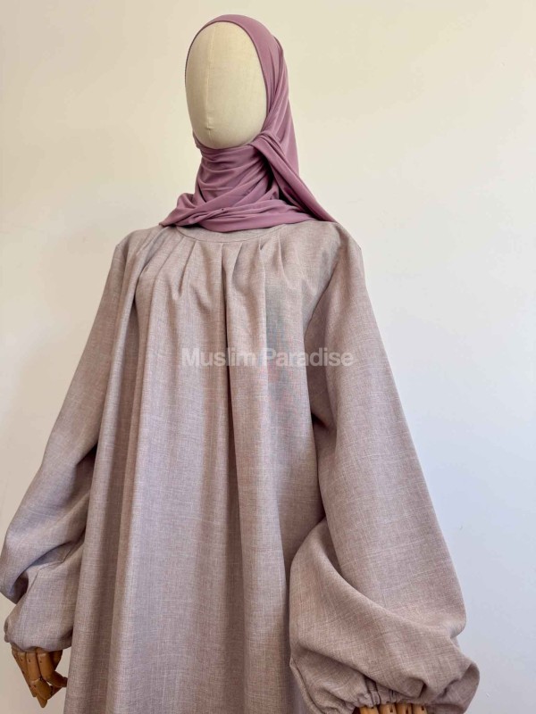 Abaya de cuello plisado, elegante y cómoda – Muslim Paradise – Abaya Barata