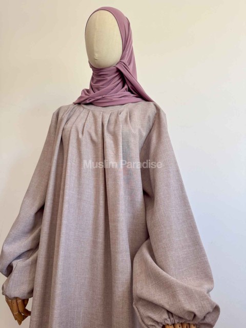 Abaya de cuello plisado, elegante y cómoda – Muslim Paradise – Abaya Barata