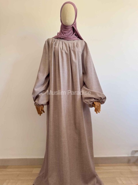 Abaya de cuello plisado, elegante y cómoda – Muslim Paradise – Abaya Barata