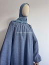 Abaya de cuello plisado, elegante y cómoda – Muslim Paradise – Abaya Barata