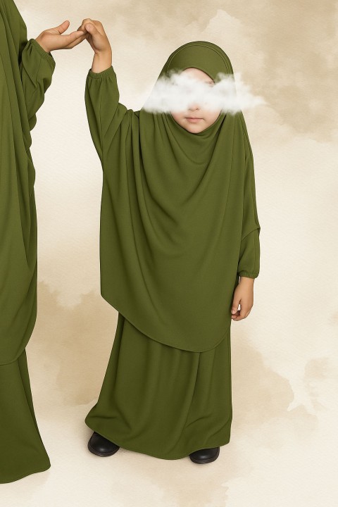 jilbeb enfant kaki