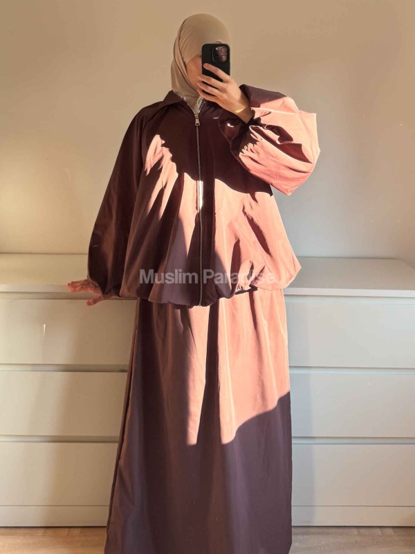 Ensemble Parka Modeste Femme – Veste Zippée & Jupe Longue Imperméable - Muslim Paradise