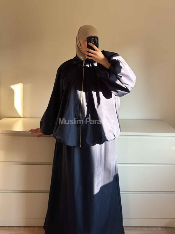 Conjunto Parka Modesta Mujer – Chaqueta con Cremallera y Falda Larga Impermeable - Muslim Paradise