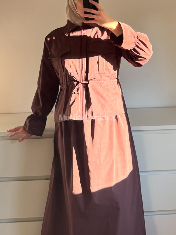 Conjunto Parka Modest fit Mujer – Chaqueta Estructurada  y Falda Larga Impermeable - Muslim Paradise