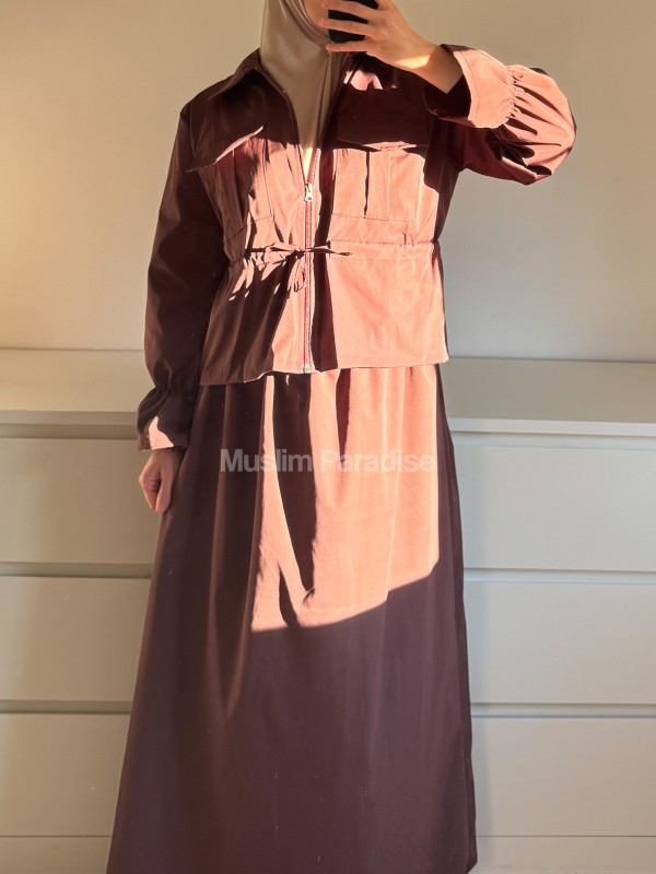 Conjunto Parka Modest fit Mujer – Chaqueta Estructurada  y Falda Larga Impermeable - Muslim Paradise