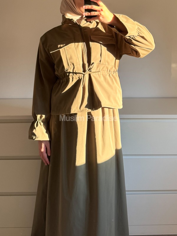 Conjunto Parka Modest fit Mujer – Chaqueta Estructurada  y Falda Larga Impermeable - Muslim Paradise