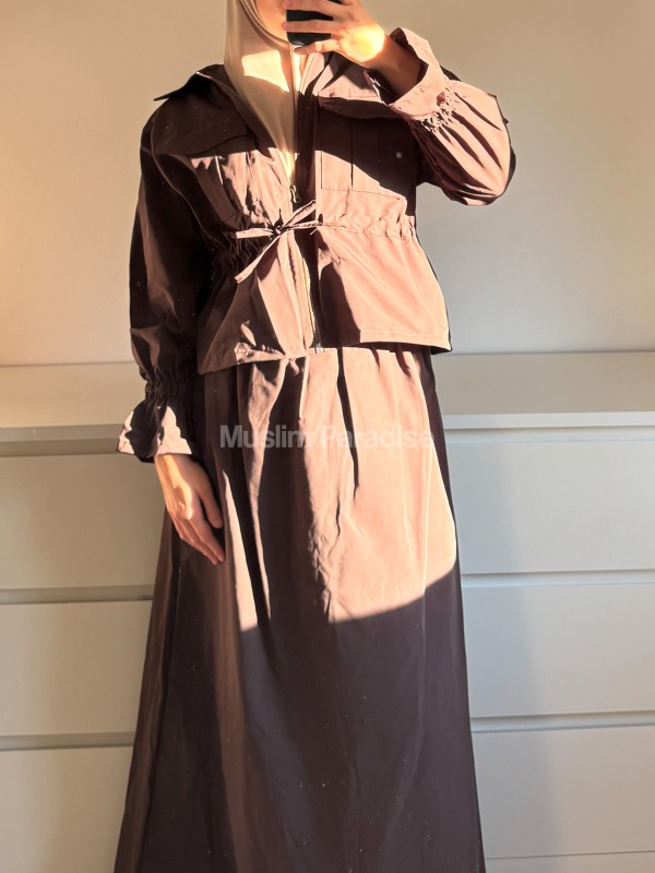 Ensemble Parka Modest fit Femme – Veste Structurée & Jupe Longue Imperméable - Muslim Paradise