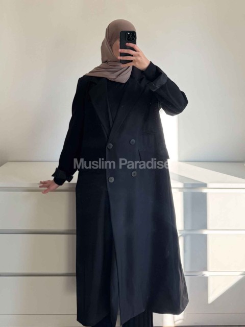 look modest fashion blazer long