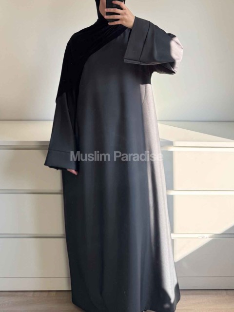 abaya basique gris foncé