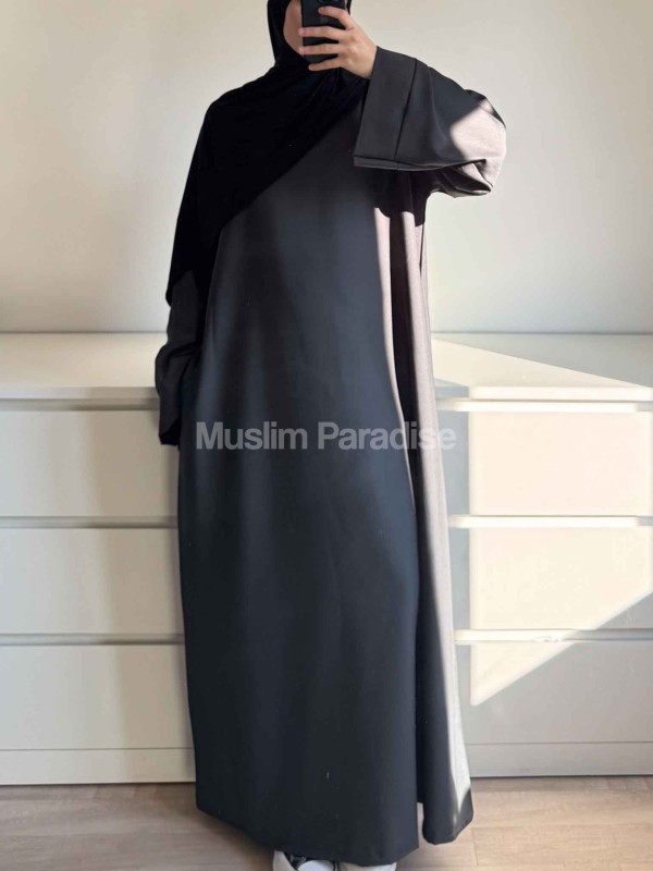 Abaya básica de bolsillos baratos - Muslim Paradise