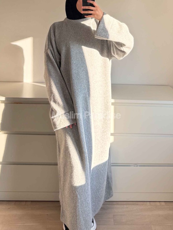 Abaya jersey efecto lana – Vestido largo cálido y modesto - Muslim Paradise