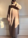 Abaya jersey efecto lana – Vestido largo cálido y modesto - Muslim Paradise