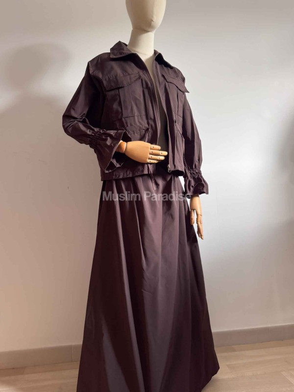 Conjunto Parka Modest fit Mujer – Chaqueta Estructurada  y Falda Larga Impermeable - Muslim Paradise