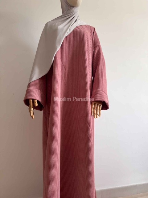 Abaya velour côtelée à petit prix - Muslim Paradise