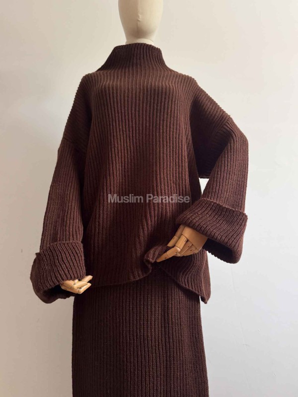 Ensemble Pull Jupe Maille - Ensemble Modeste Muslim Paradise