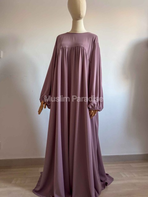 Abaya manche ballon pas cher - Soie de Médine - Muslim Paradise
