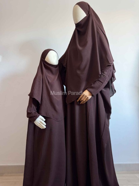 Conjunto de abaya y khimar para madre e hija - Muslim Paradise