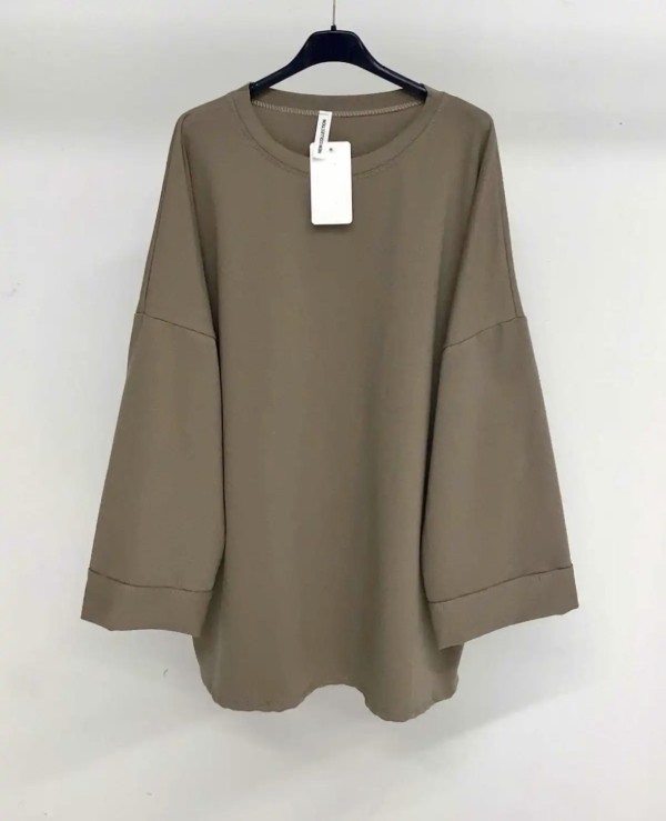 t-shirt manches longues taupe
