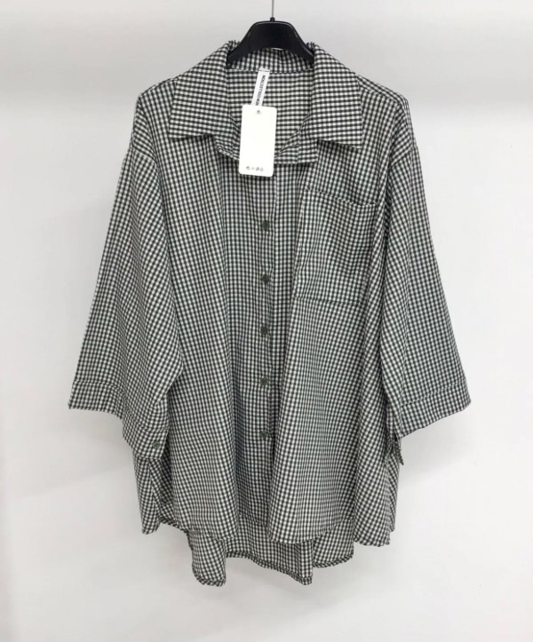 Camisa a cuadros de algodón de manga larga extragrande y barata - Muslim Paradise