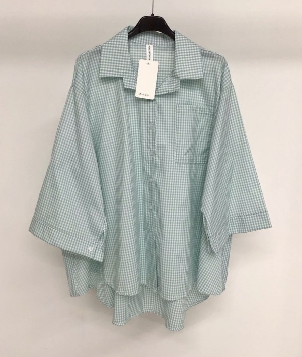 Camisa a cuadros de algodón de manga larga extragrande y barata - Muslim Paradise