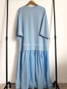 Vestido tipo camiseta informal de algodón con un moderno bajo con volantes - Muslim Paradise