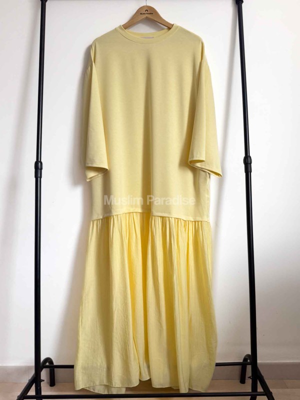 Robe coton jaune