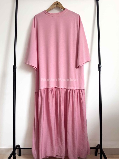 Robe coton rose