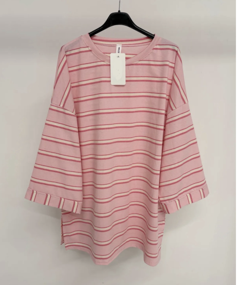 T-shirt à rayures manches longue coton pas cher - Muslim Paradise