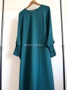 Abaya Mangas Plisadas - Abaya Seda Medina - Muslim Paradise
