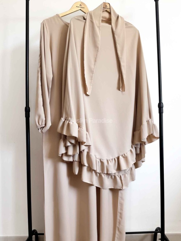 Ensemble de Prière Femme à Volants - abaya et khimar - Muslim Paradise