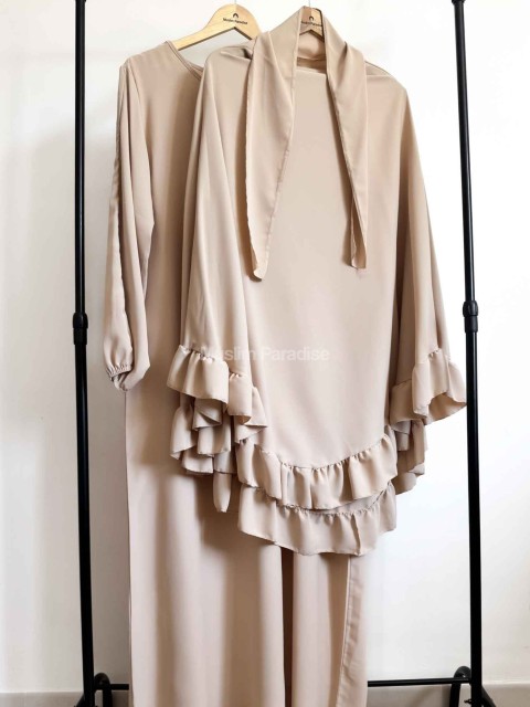 Ensemble de Prière Femme à Volants - abaya et khimar - Muslim Paradise