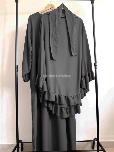 Ensemble de Prière Femme à Volants - abaya et khimar - Muslim Paradise