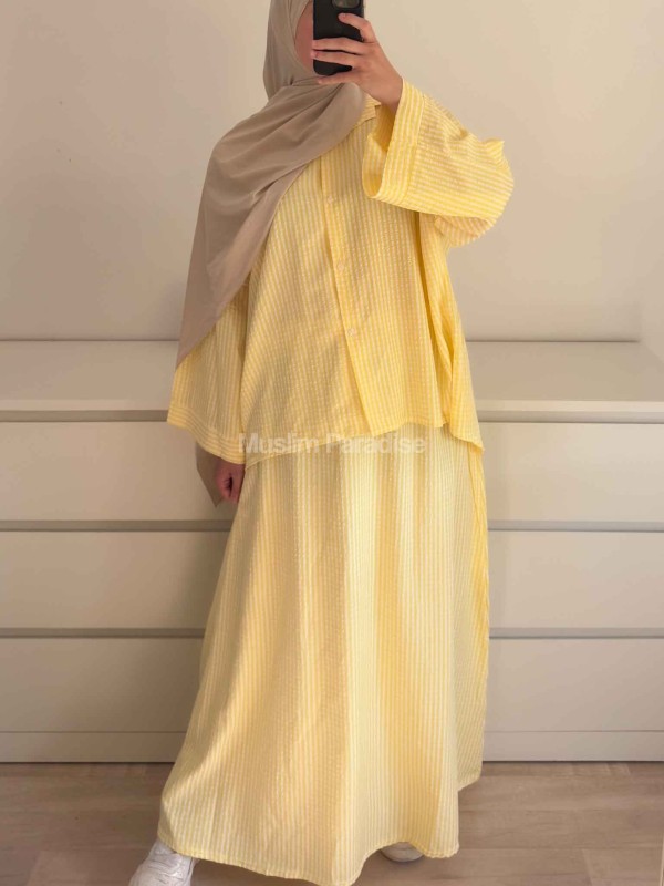 ensemble jupe longue et chemise