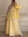 Conjunto de camisa extragrande y falda larga a cuadros para mujer - Muslim Paradise