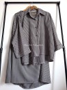 Conjunto de camisa extragrande y falda larga a cuadros para mujer - Muslim Paradise
