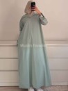 Vestido largo de algodón con cuello camisero - Corte holgado y elegante - Muslim Paradise