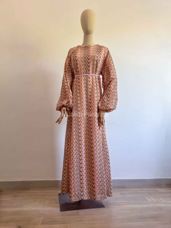 Robe Longue Dentelle Brodée Luxe - Robe Modeste Femme - Muslim Paradise
