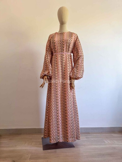 Robe Longue Dentelle Brodée Luxe - Robe Modeste Femme - Muslim Paradise