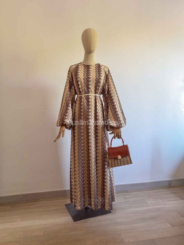 Robe Longue Dentelle Brodée Luxe - Robe Modeste Femme - Muslim Paradise