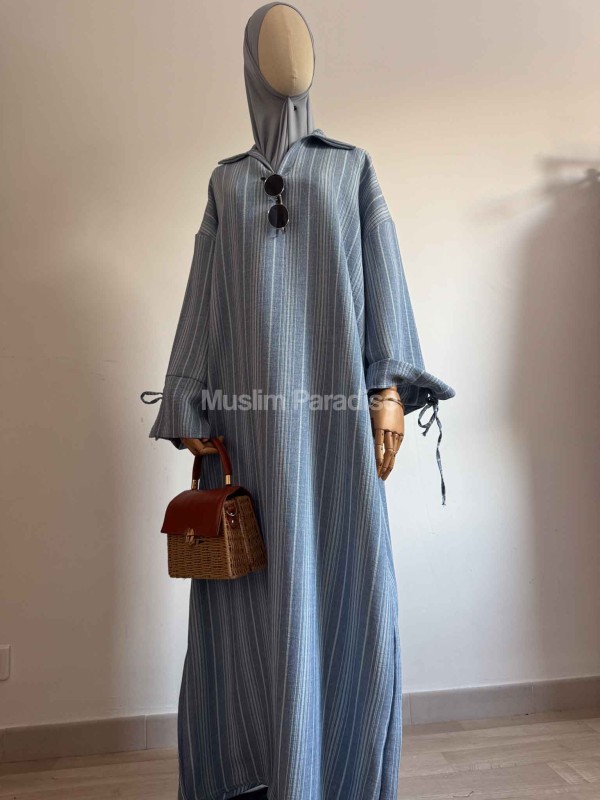 Abaya Chemise Rayée - Abaya été Muslim Paradise