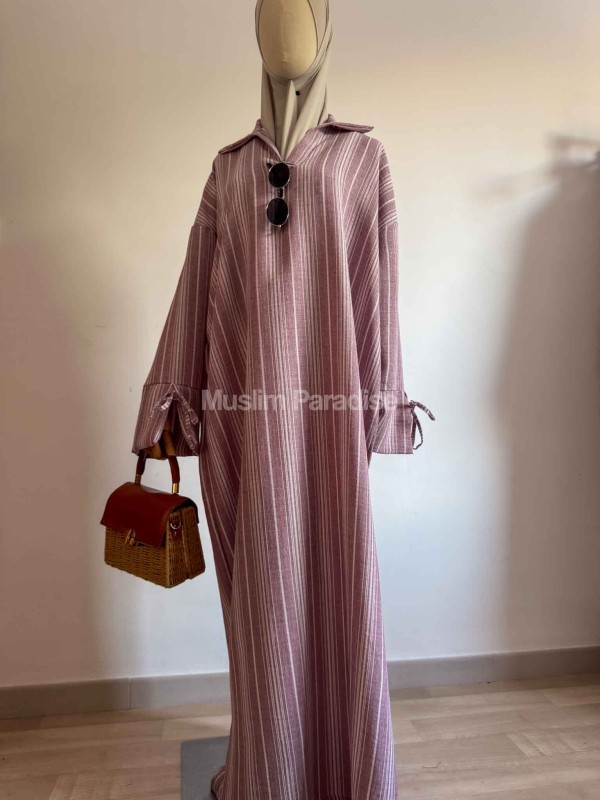 Abaya Chemise Rayée - Abaya été Muslim Paradise